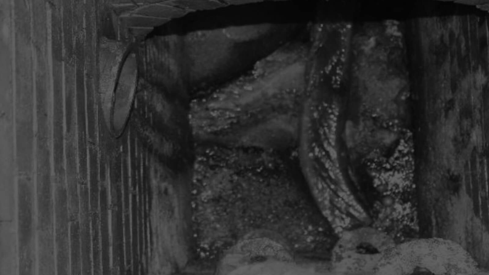 CCTV wastewater pipe inspection