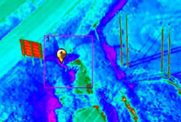 Survey of trunk mains via drone for leak investigation